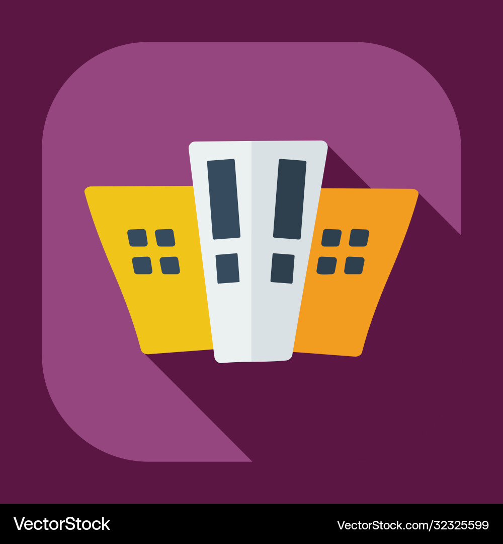Flat modern design with shadow icons building vector image