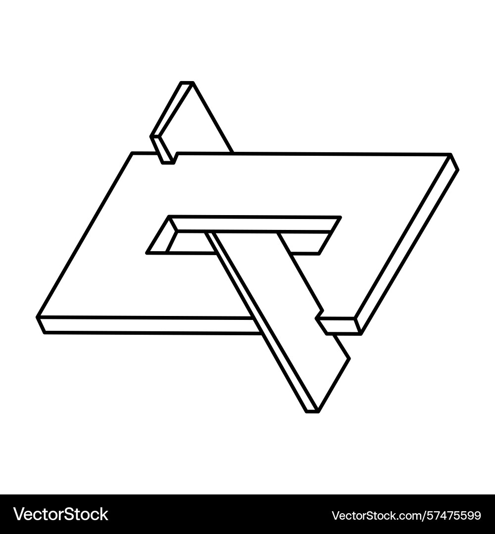 Geometric figures impossible shape web design Vector Image