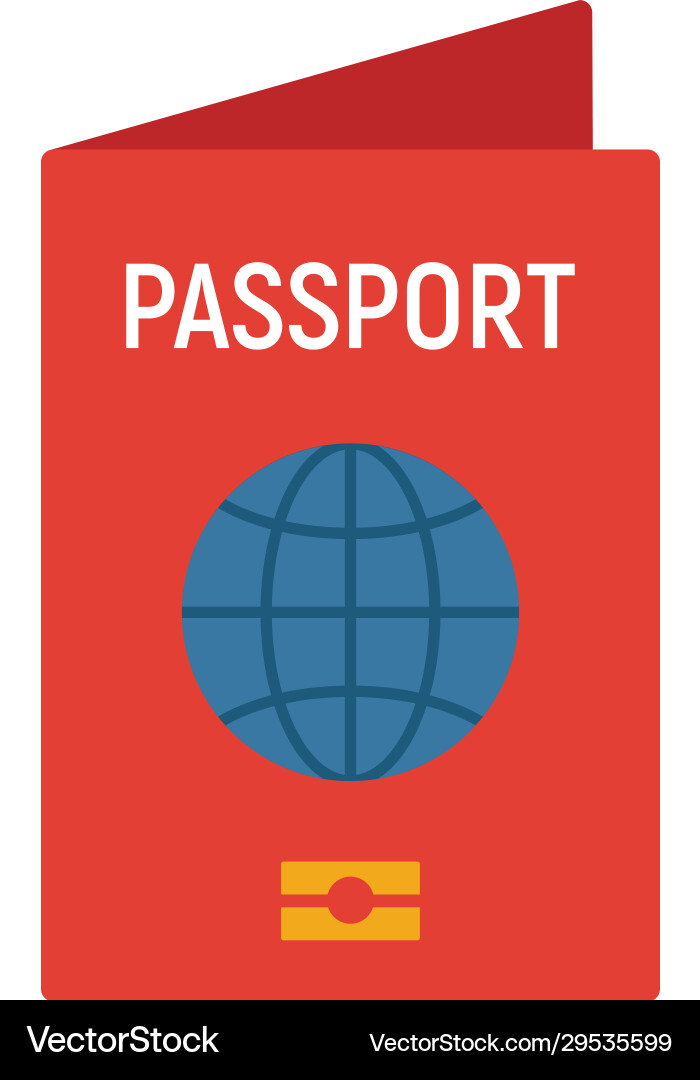 International passport icon simple element from Vector Image