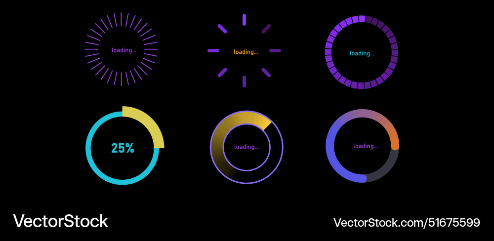 Loading bar concept progress data for upload Loading bar concept progress data for upload vector image