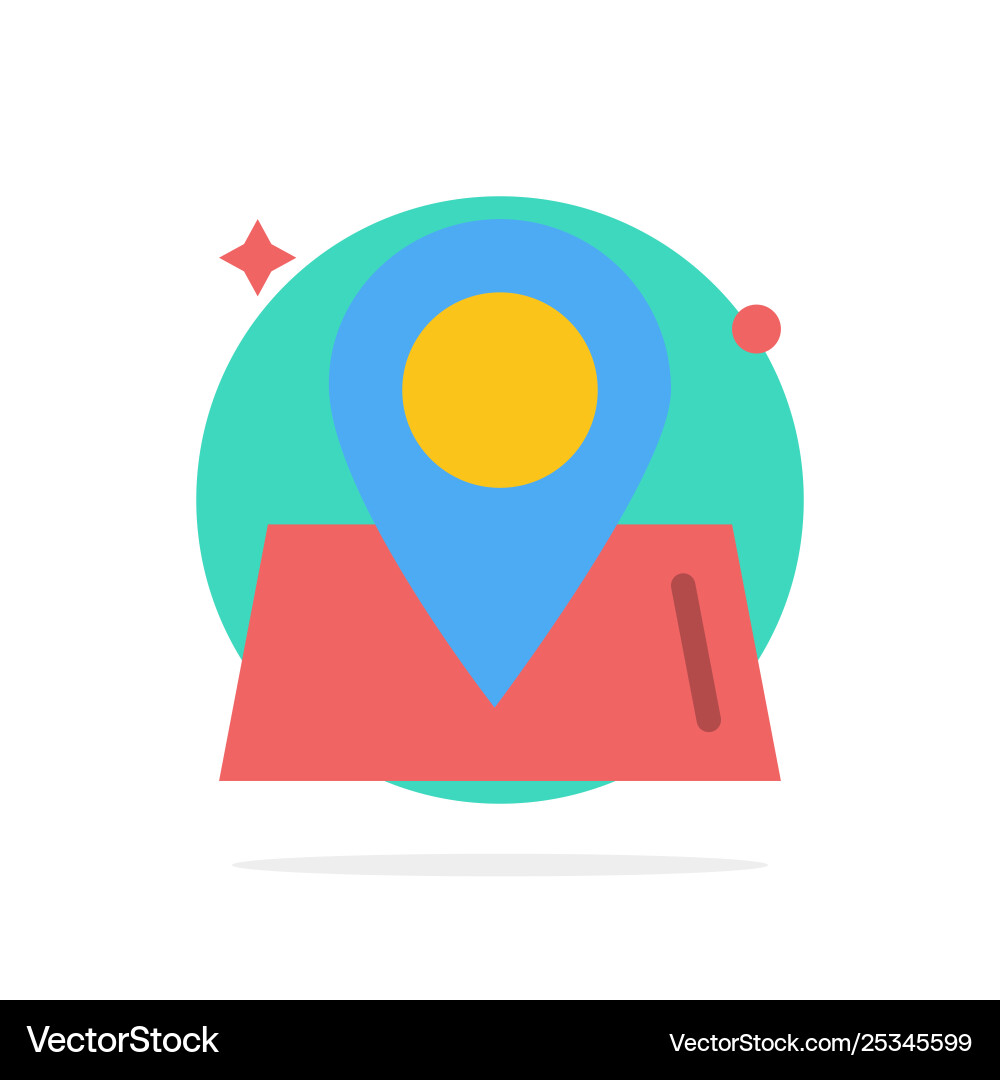 Location map way world abstract circle background Vector Image