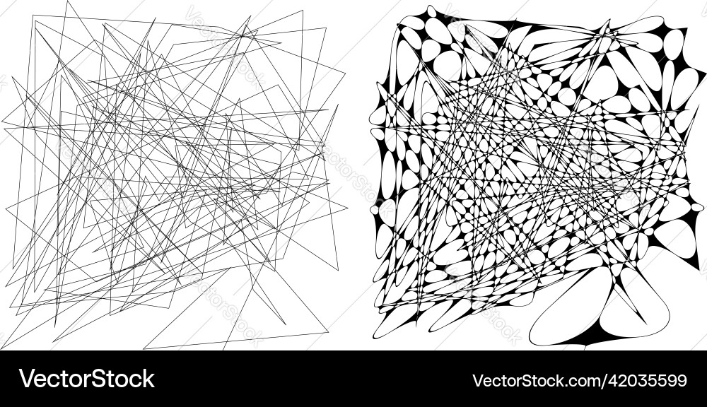 Matching pair of edgy geometric angular Vector Image
