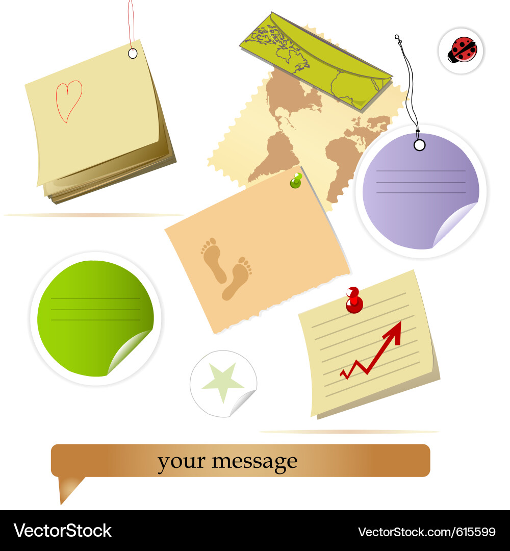 Note collection Vector Image