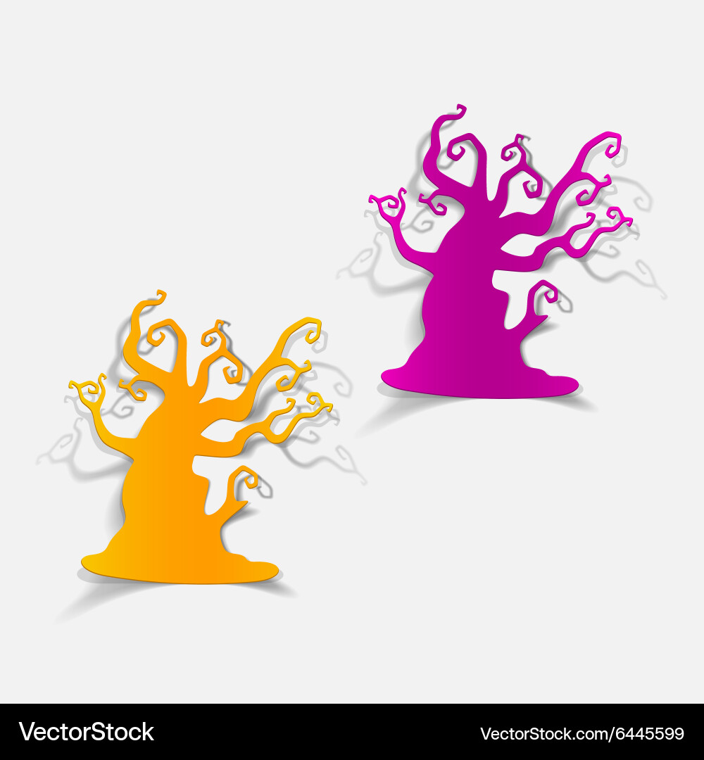 Realistic design element tree Vector Image