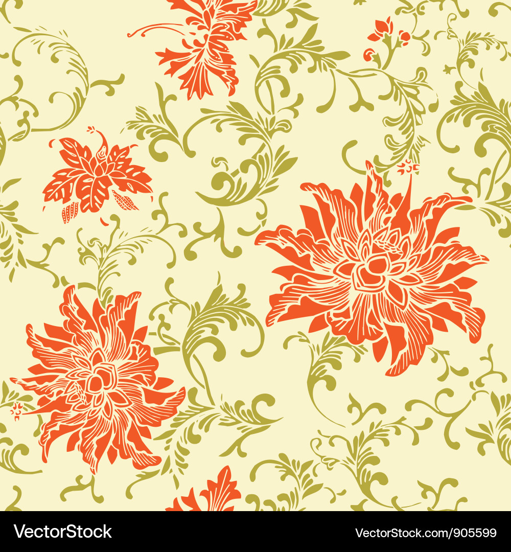 Seamless pattern with flowers Vector Image