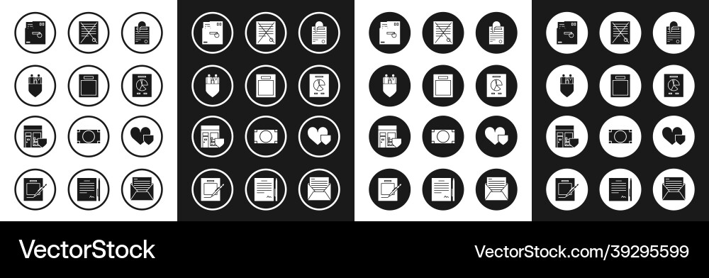 Set file document and paper clip empty form Set file document and paper clip empty form Vector Image