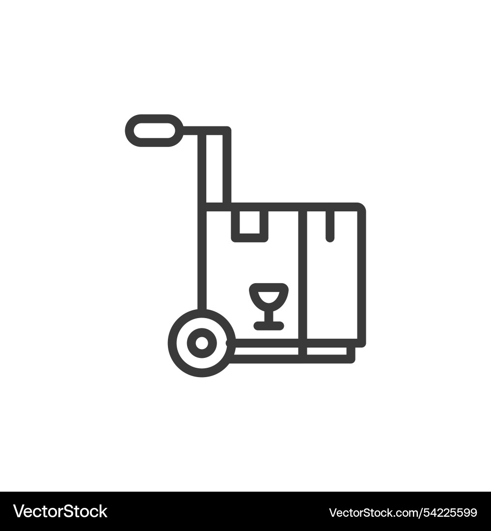 Warehouse Trolley-Symbol im Liniendesign Warehouse Trolley-Symbol im Liniendesign vektorbild