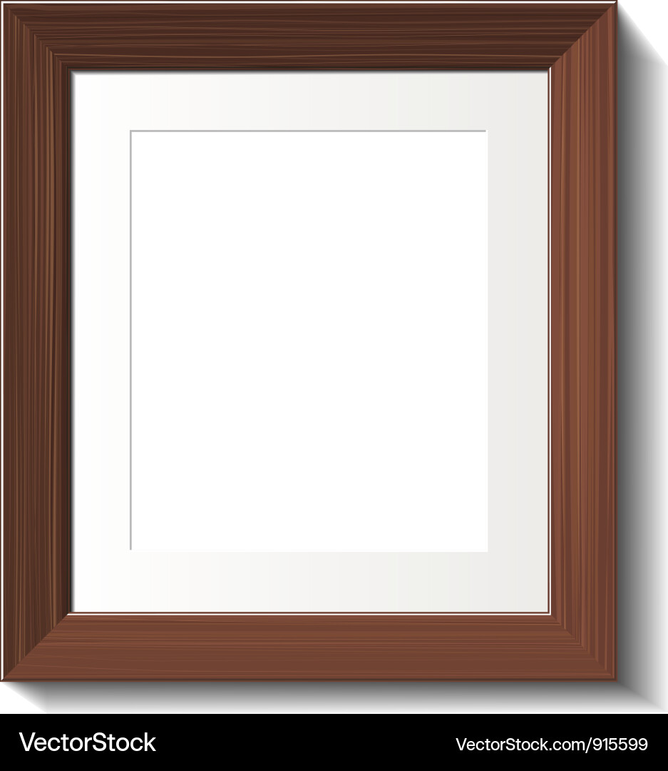 Wenge Wood Frame Vector Image