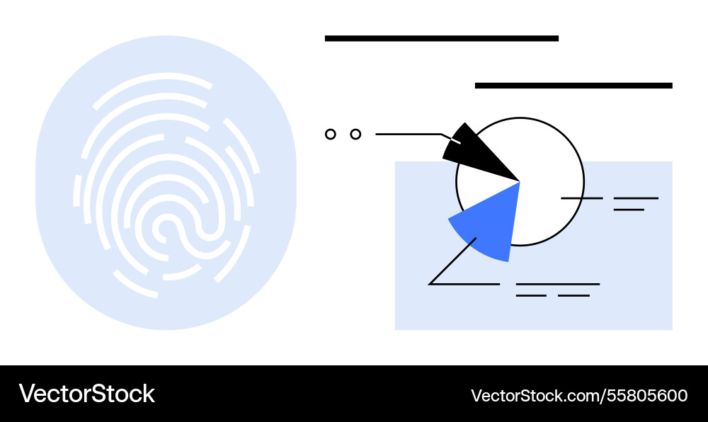 Abstract fingerprint with data visualization Abstract fingerprint with data visualization vector image