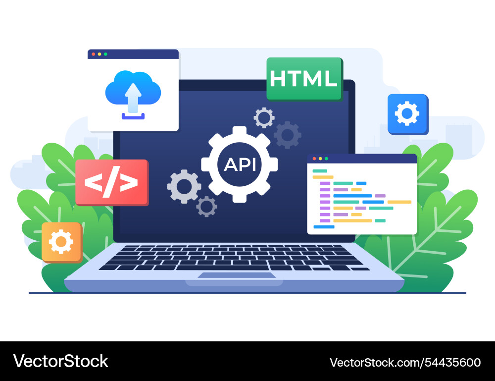 Anwendungs-Programmierschnittstellenkonzept api Anwendungs-Programmierschnittstellenkonzept api vektorbild