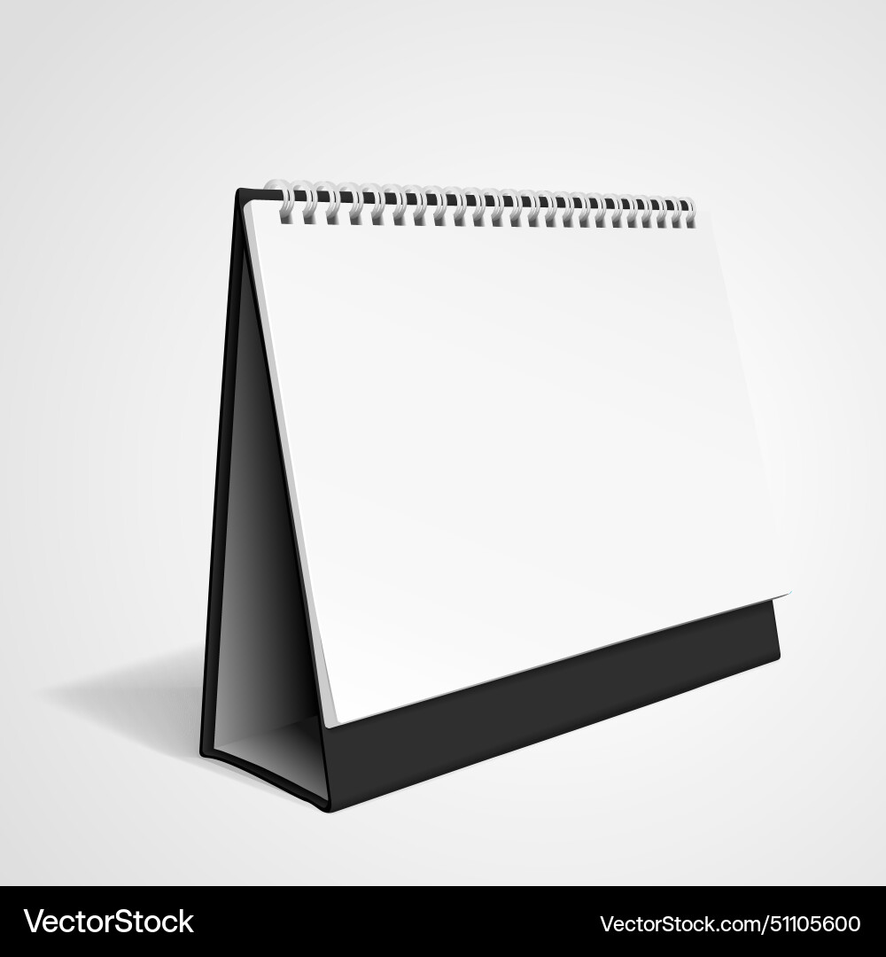 Blank desktop calendar Royalty Free Vector Image