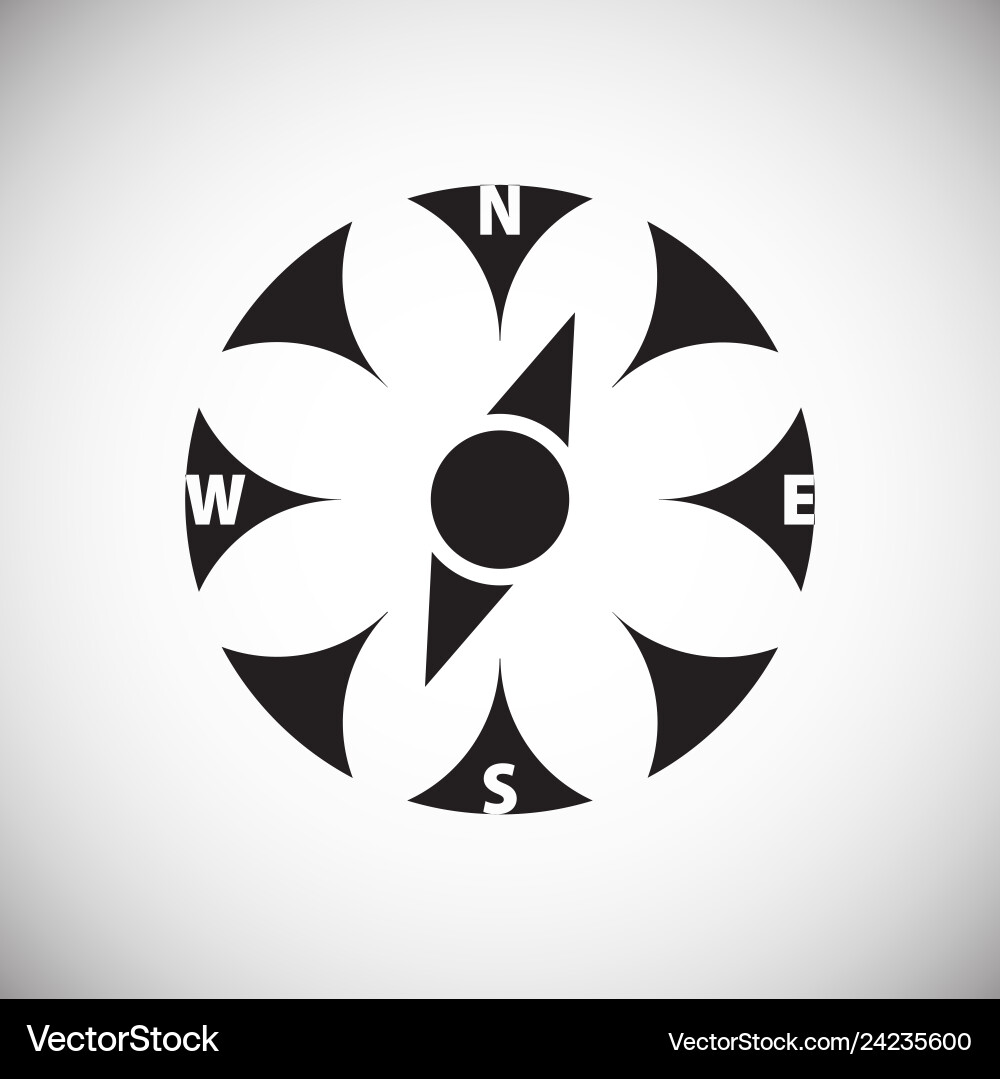 Compass icon on background for graphic and web Compass icon on background for graphic and web Vector Image