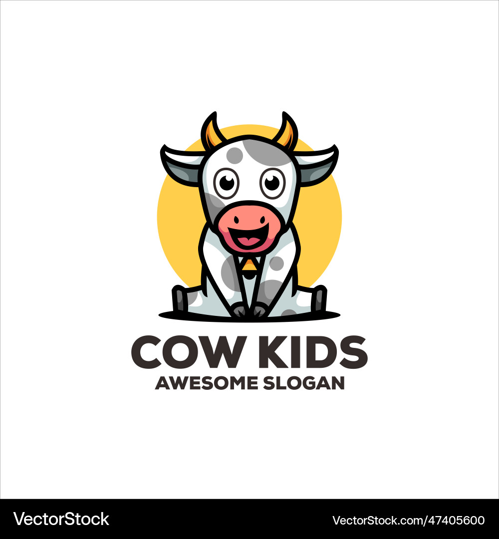 Cow design logo vector image