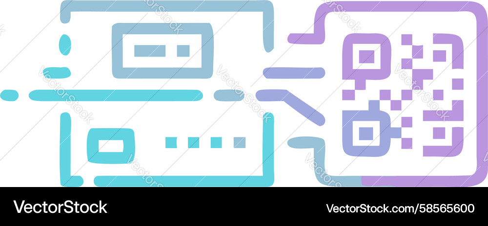 Dynamic QR Code with Arrows Vector Image