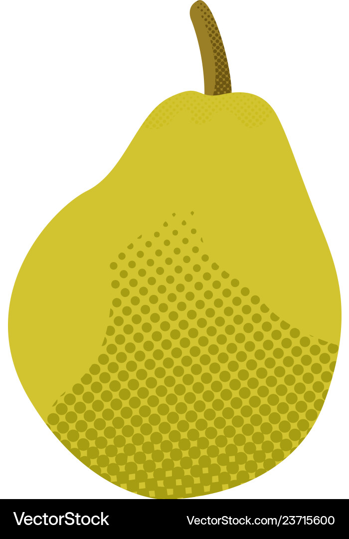 Isolated pear halftone style Vector Image