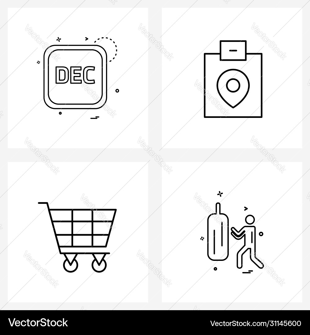 Set 4 ui icons and symbols for calendar Vector Image