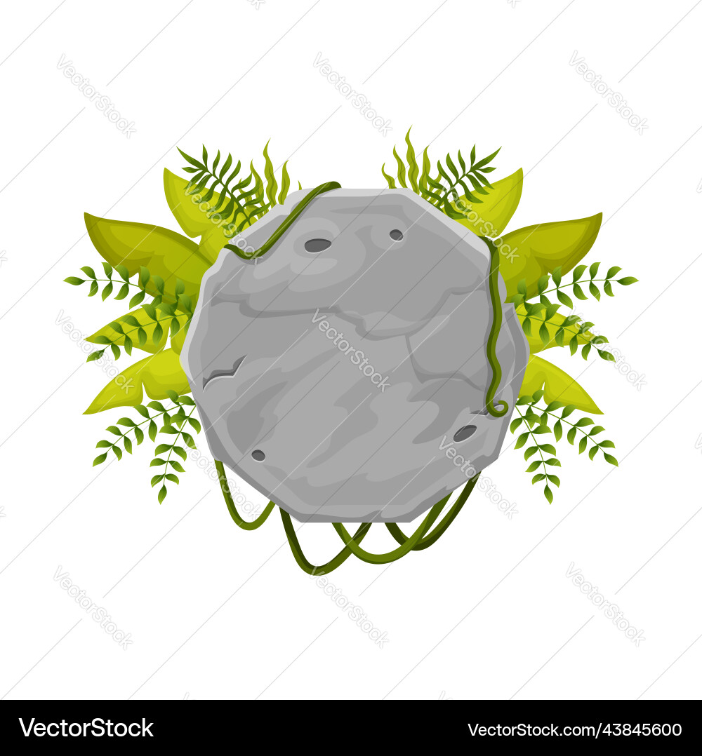 Stone game interface ui button gui element Stone game interface ui button gui element vector image