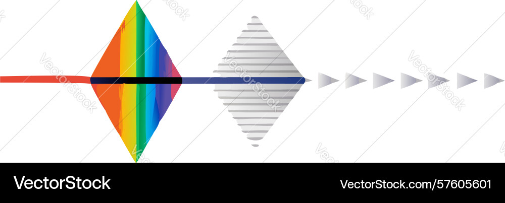 Abstract arrow with color spectrum innovation vector image