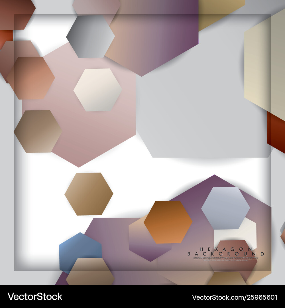Abstract hexagon background with color stone Abstract hexagon background with color stone Vector Image