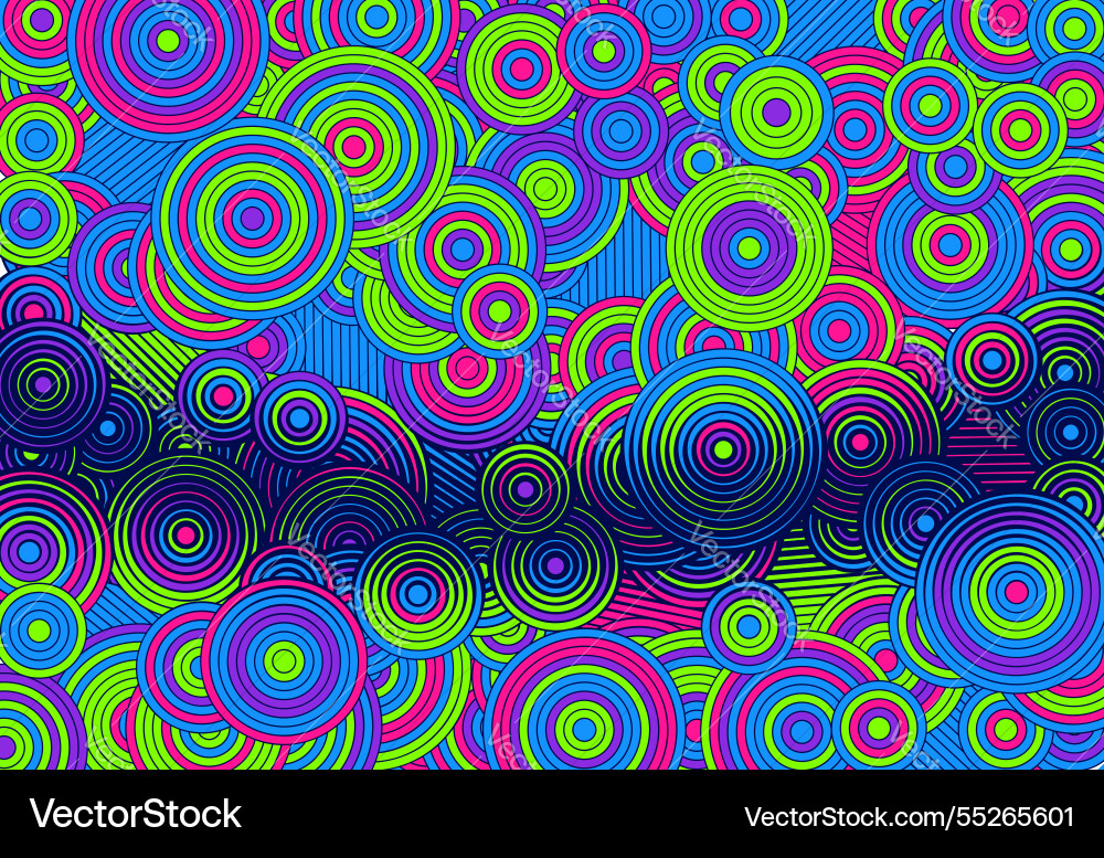 Abstract psychedelic background with circles Abstract psychedelic background with circles vector image