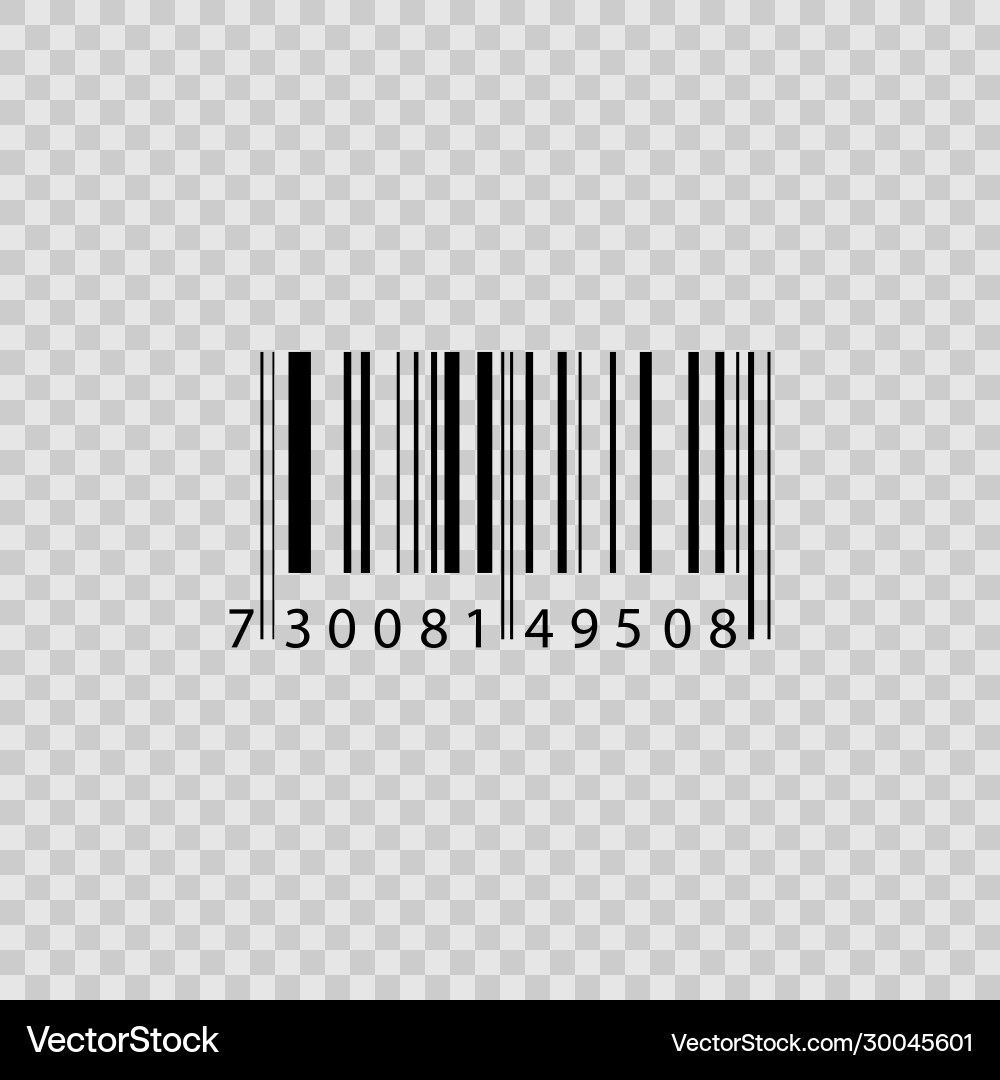 Bar code icon design isolated on background Vector Image