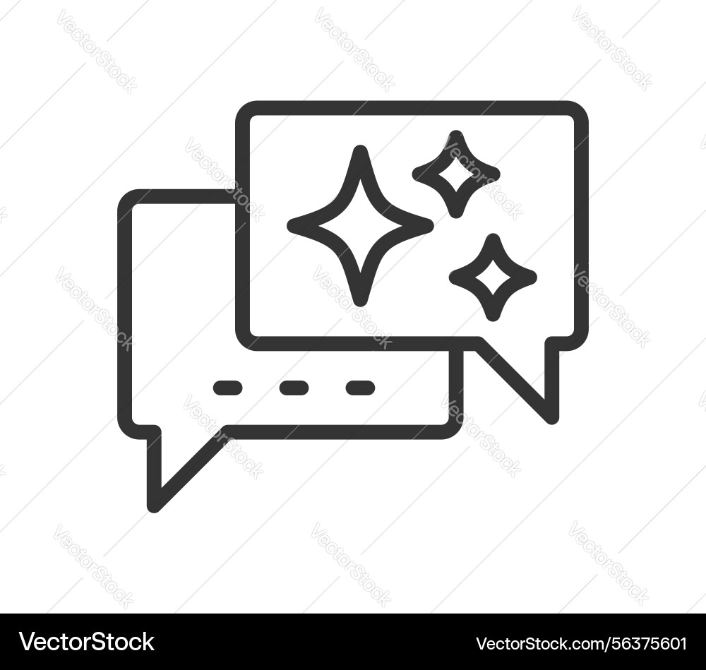 Chat bot line icon Chat bot line icon vector image