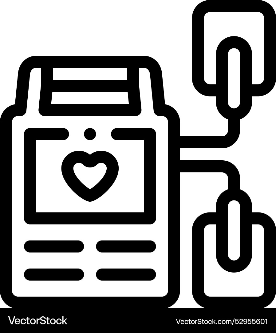 Defibrillator icon thin linear style design Defibrillator icon thin linear style design vector image
