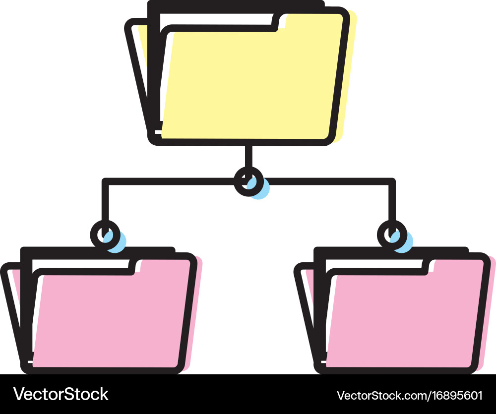 Folder file data center server Vector Image