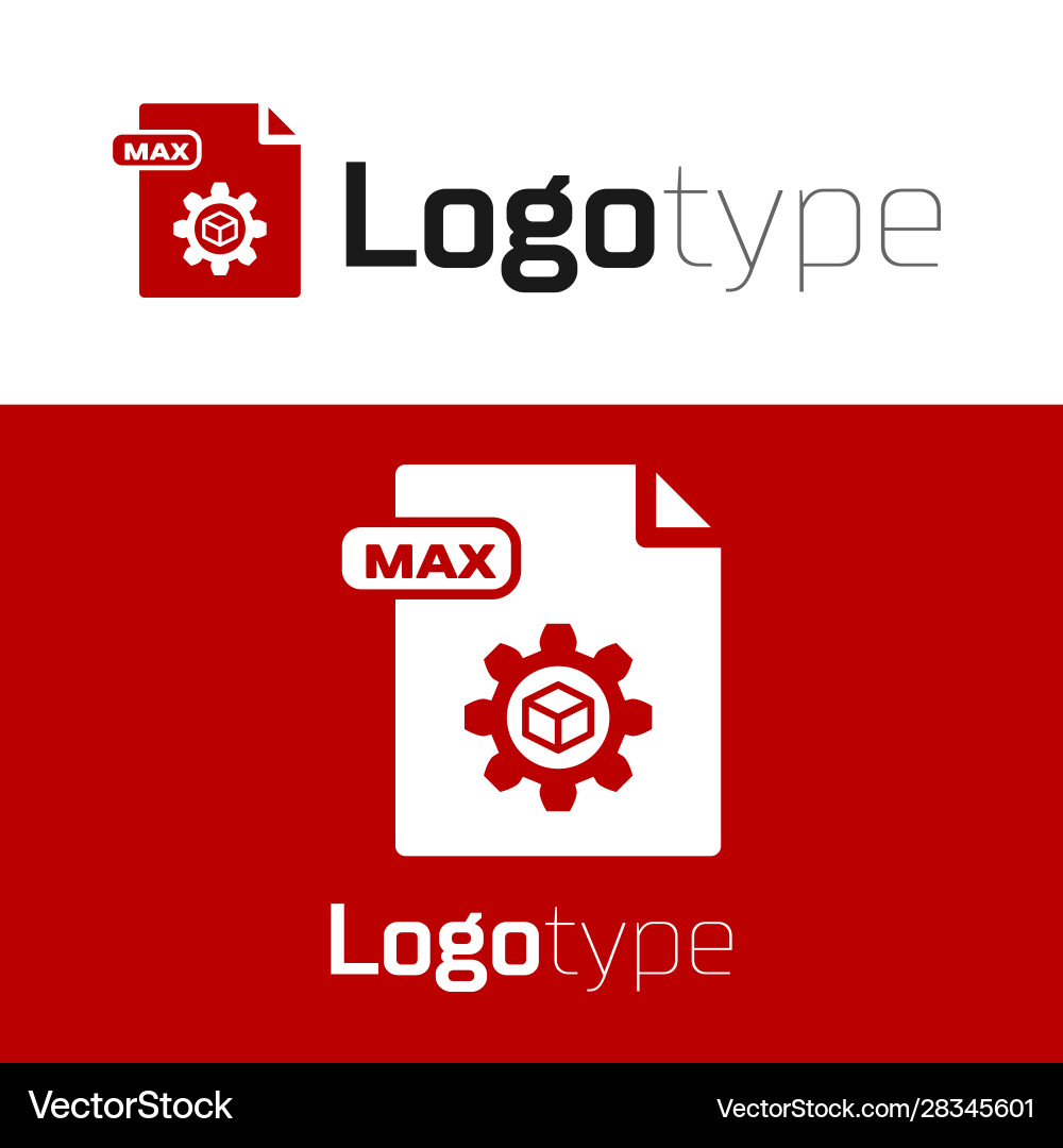 Red max file document download button icon Red max file document download button icon Vector Image