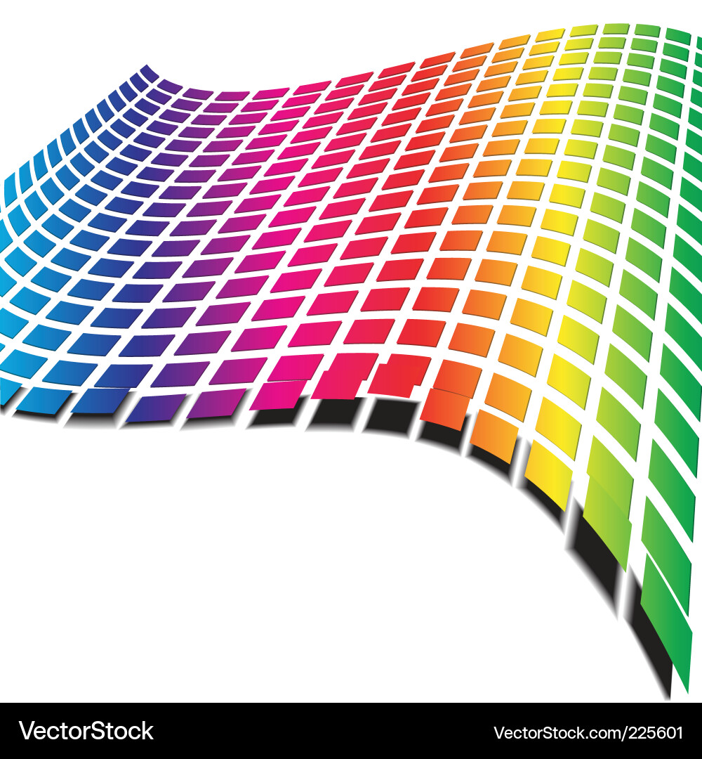Retro Wave Geometric Pattern Vector Image
