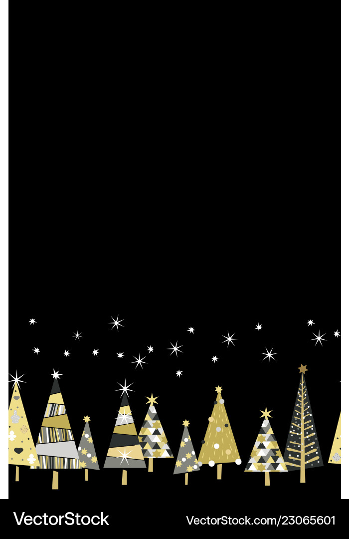 Seamless pattern with golden spruce trees Seamless pattern with golden spruce trees Vector Image