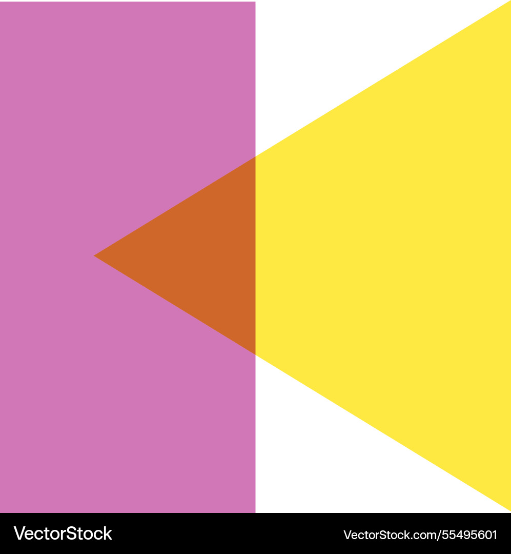 Triangle rectangles geometric objects overlapping Vector Image