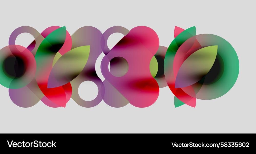 Abstract composition featuring overlapping Vector Image