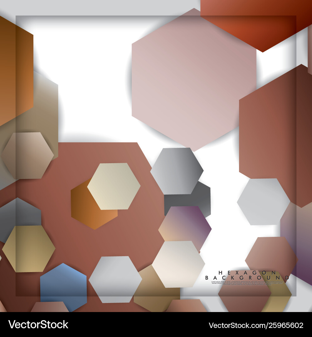 Abstract hexagon background with color stone Abstract hexagon background with color stone Vector Image