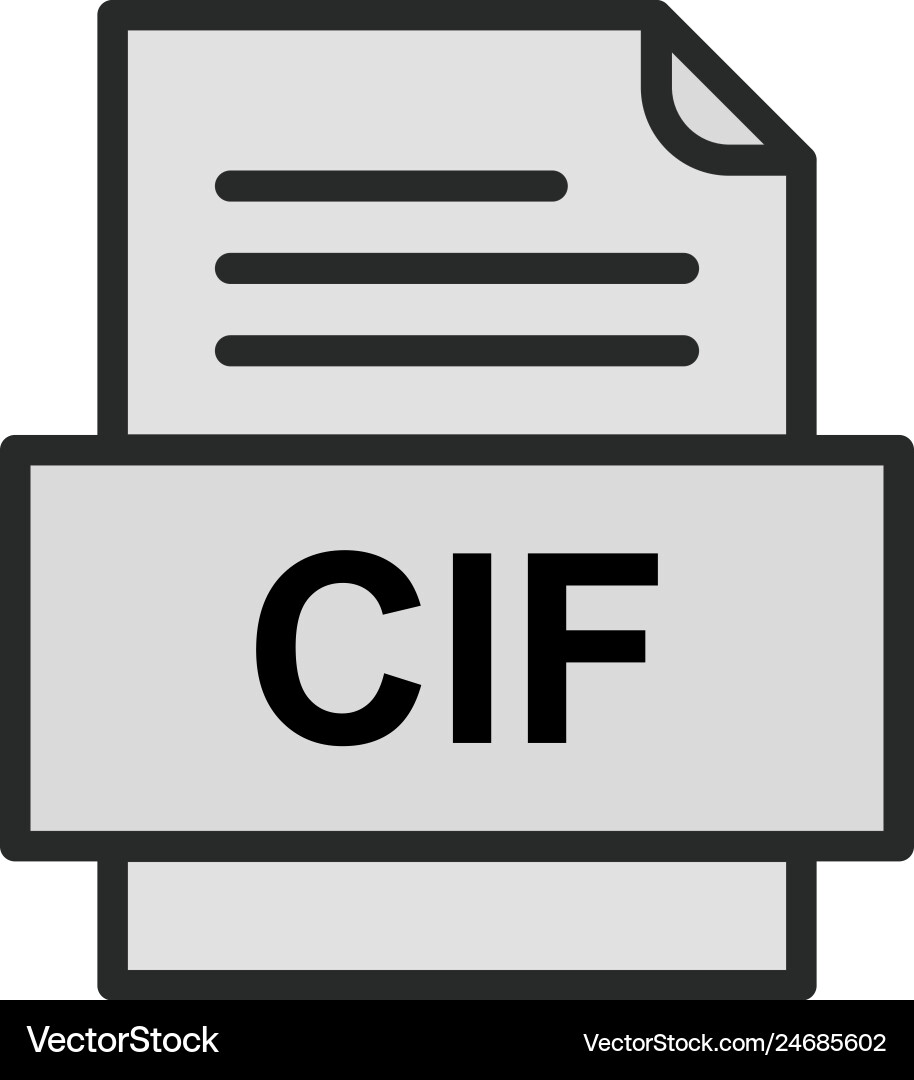 Cif file document icon Vector Image