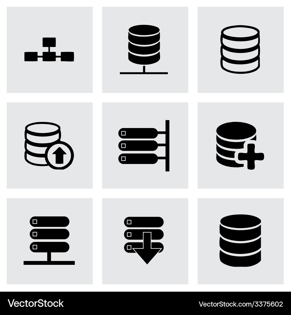 Database Icon Collection Vector Image