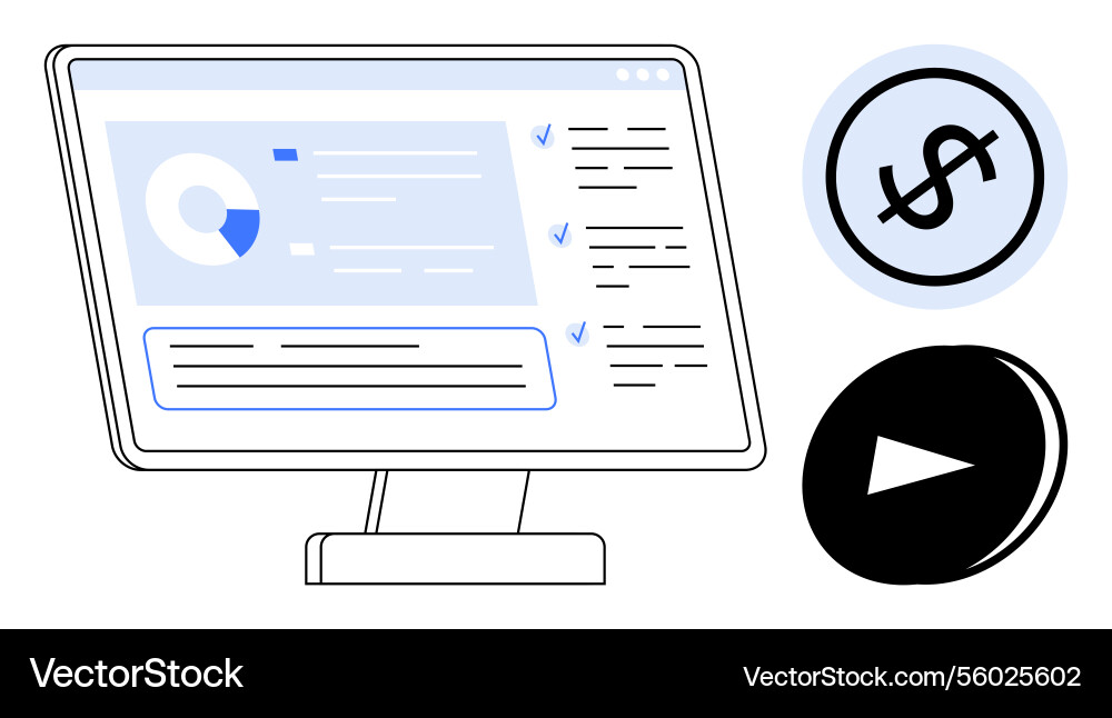 Daten-Dashboard mit Analyse-Task-Checkliste Daten-Dashboard mit Analyse-Task-Checkliste vektorbild