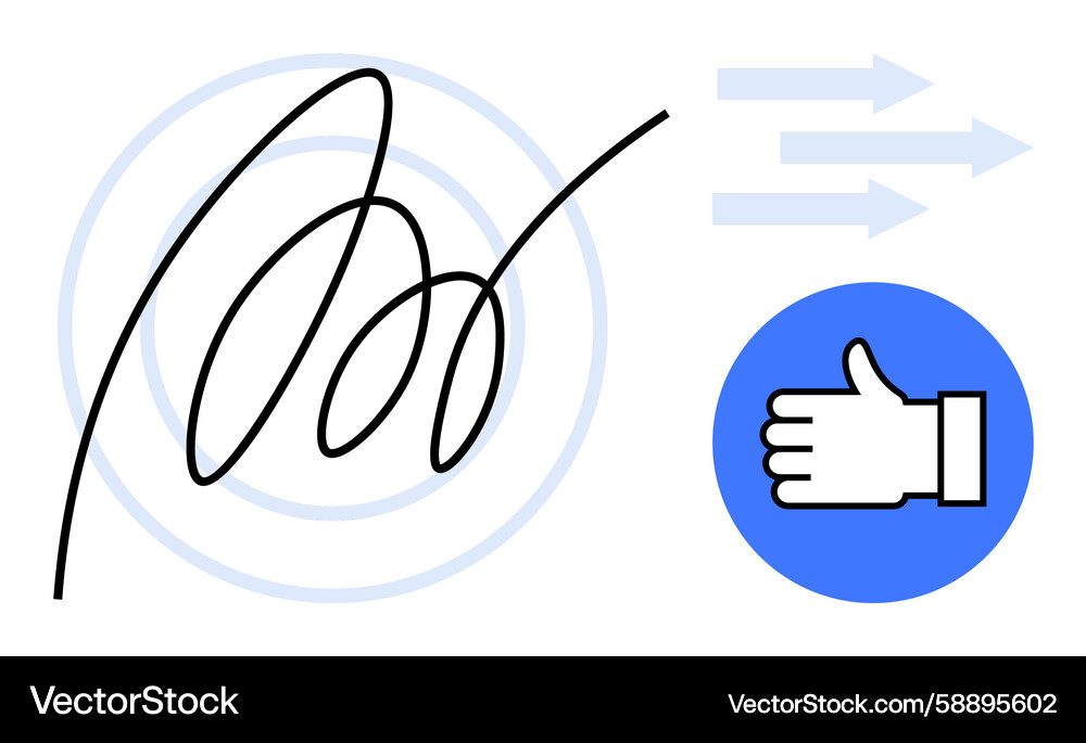 Digital signature with approval icon and flow Digital signature with approval icon and flow Vector Image