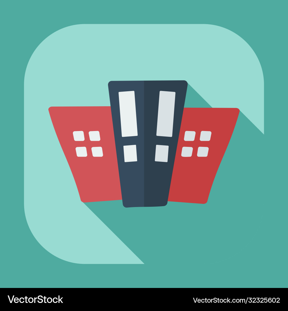Flat modern design with shadow icons building Vector Image