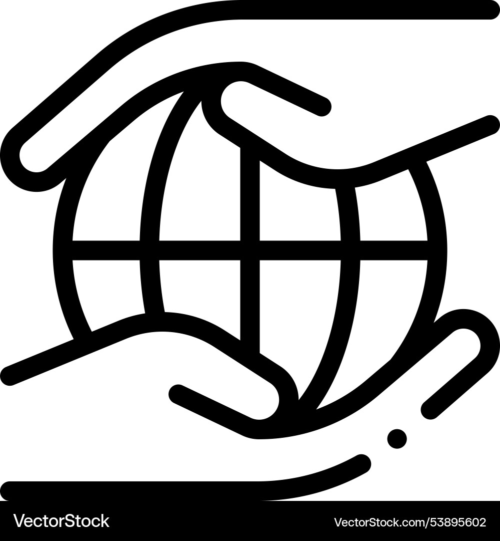 Globe icon thin linear style design isolated Globe icon thin linear style design isolated vector image