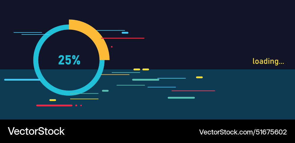 Loading bar concept progress data for upload Loading bar concept progress data for upload vector image