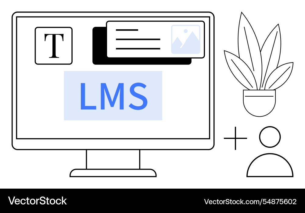 Online learning management system interface Vector Image