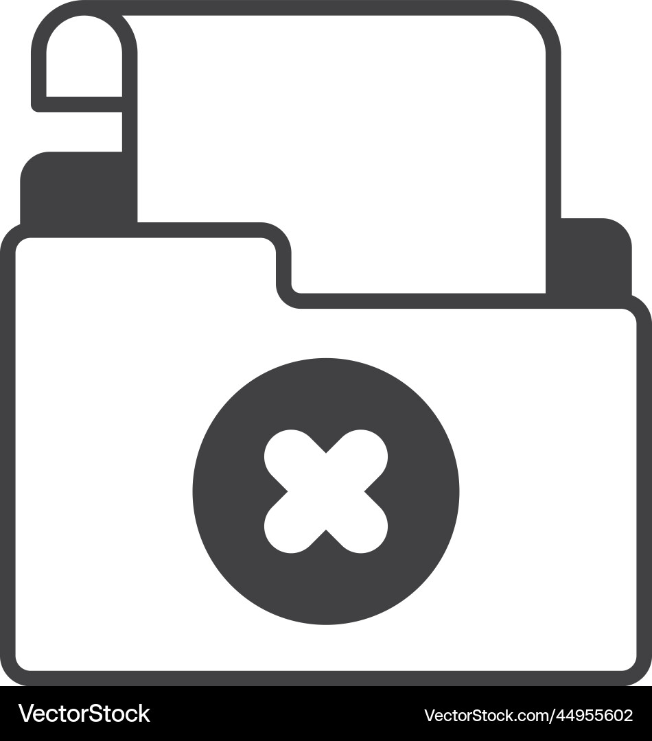 Report and wrong mark in minimal style Vector Image