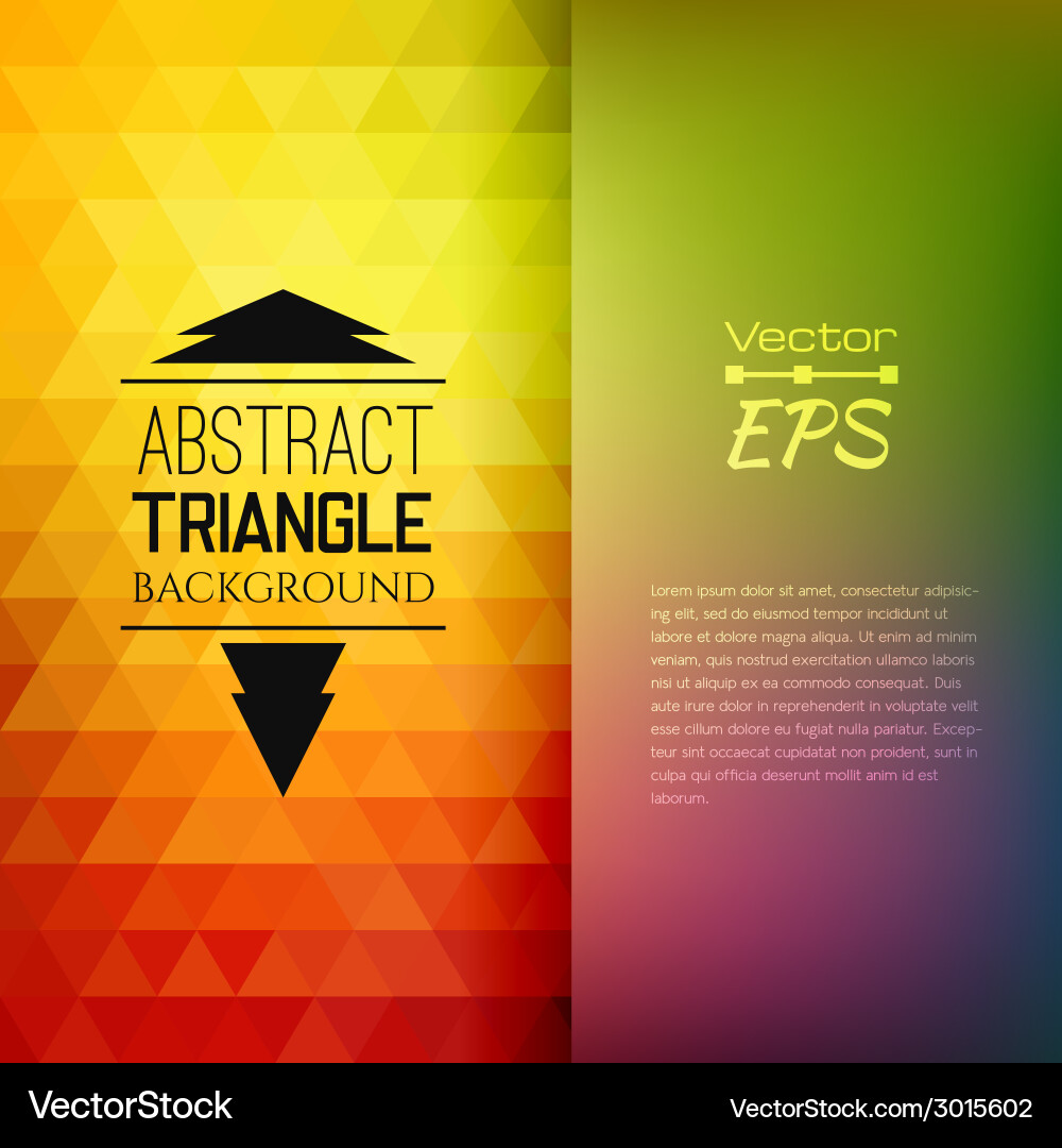 Retro mosaic pattern of geometric triangle shapes Vector Image