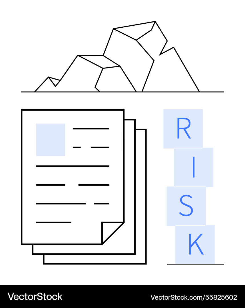 Risk assessment with documents and unstable blocks Risk assessment with documents and unstable blocks vector image