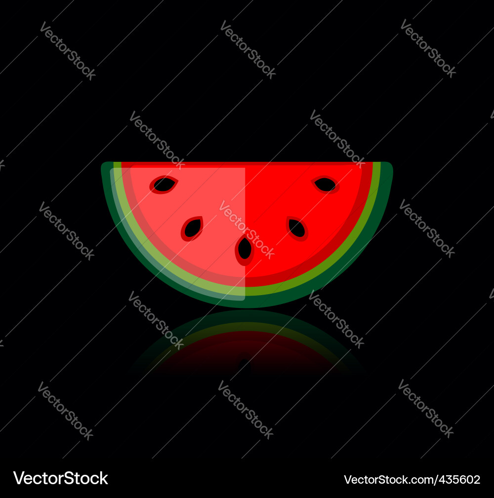 Slice of water melon Vector Image