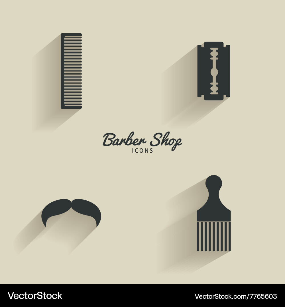Abstract barber objects Vector Image
