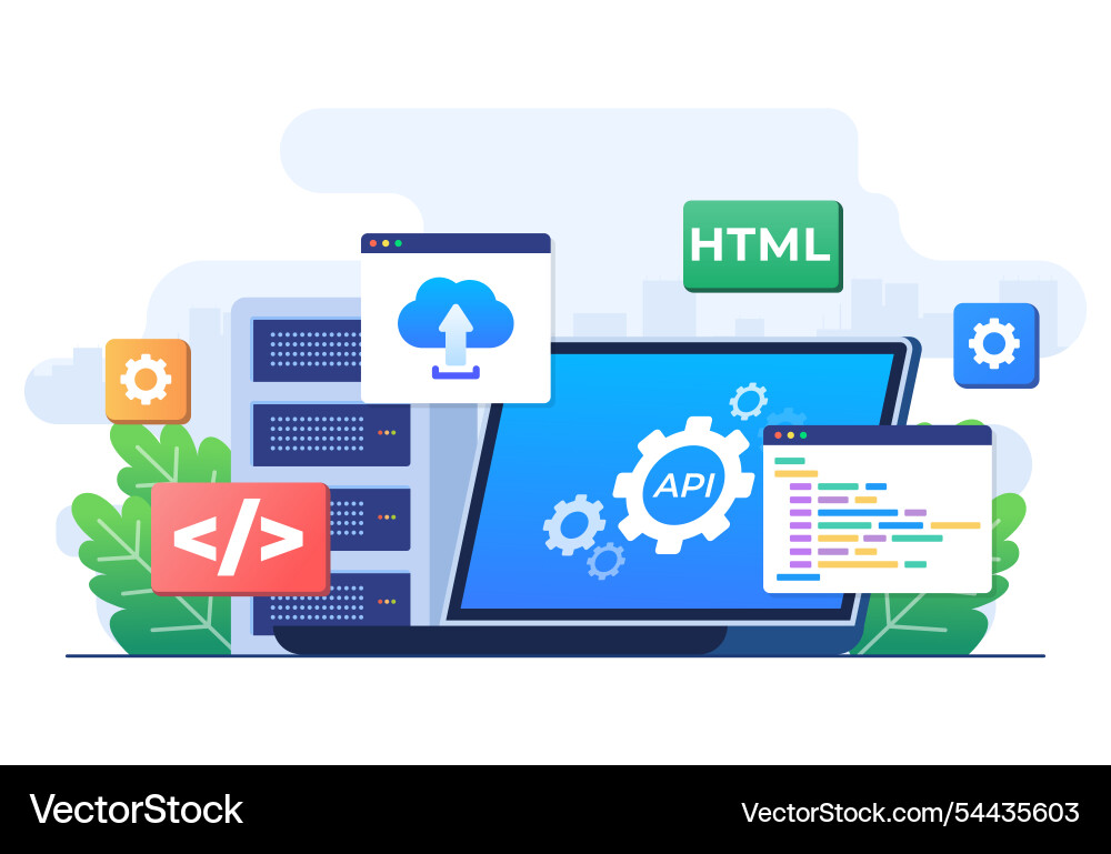 Anwendungs-Programmierschnittstellenkonzept api Anwendungs-Programmierschnittstellenkonzept api vektorbild