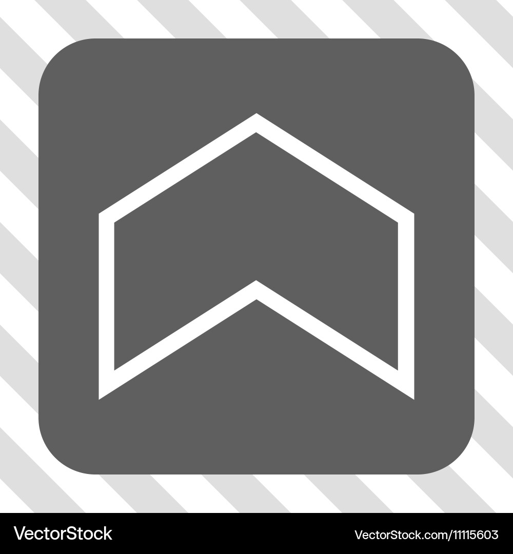 Arrowhead up rounded square button Vector Image