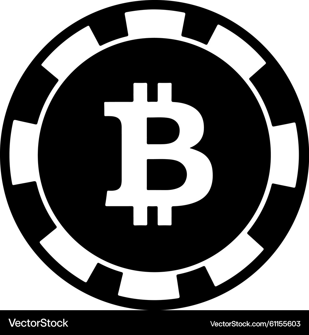 Bitcoin Coin Icon - Jagged Edge – Royalty-Free Vector | VectorStock